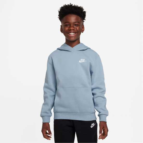 Nike Club Pullover Hoodie Junior Boys Lt Armory Blue Детски суитчъри и блузи с качулки