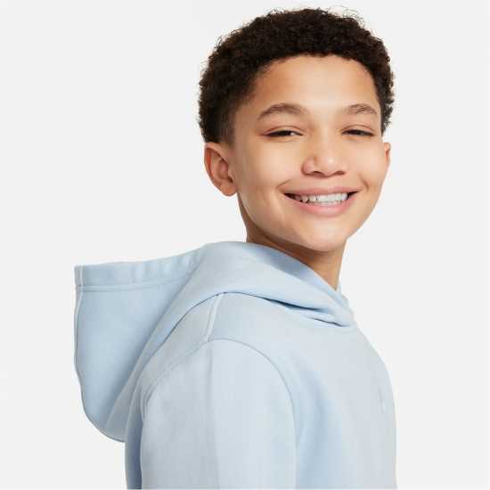 Nike Club Pullover Hoodie Junior Boys Lt Armory Blue Детски суитчъри и блузи с качулки