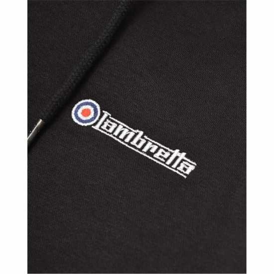 Lambretta Hoodie Black/Gold Мъжки суитчъри и блузи с качулки