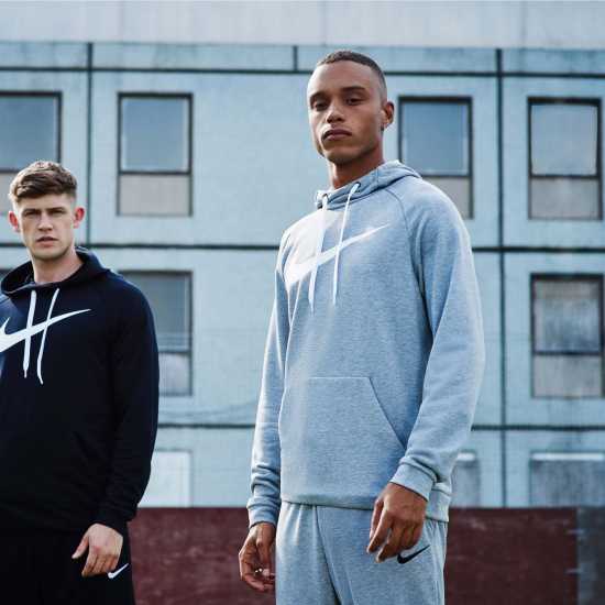 Nike Мъжки Суитшърт Dry Swoosh Hoody Mens Сиво Мъжки суитчъри и блузи с качулки