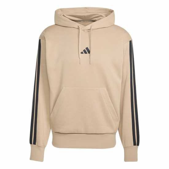 Adidas Essentials Fleece 3-Stripes Hoodie Mens Пясъчен камък Adidas Essentials Fleece 3-Stripes Hoodie Mens Пясъчен камък