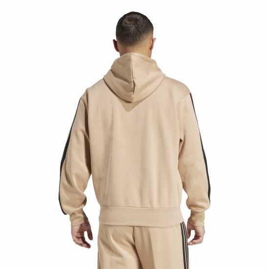 Adidas Essentials Fleece 3-Stripes Hoodie Mens Пясъчен камък Adidas Essentials Fleece 3-Stripes Hoodie Mens Пясъчен камък