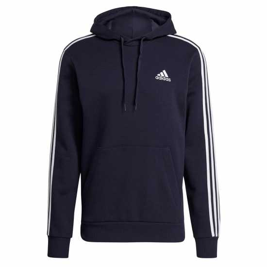 Adidas Essentials Fleece 3-Stripes Hoodie Mens Морско синьо/Бяло Мъжки полар