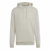 Adidas Essentials Fleece 3-Stripes Hoodie Mens Aluminium / White Мъжки суитчъри и блузи с качулки