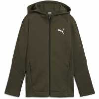 Puma Unisex Kids' Evostripe Full-Zip Hoodie Dark Olive 