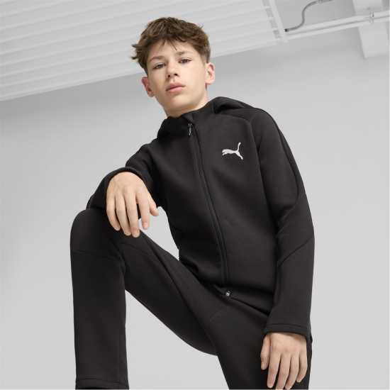 Puma Evostripe Full Zip Hoodie Juniors Puma Black 
