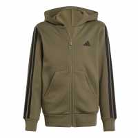 Adidas 3-Stripe Essentials Full-Zip Hoodie Juniors  Детски суитчъри и блузи с качулки
