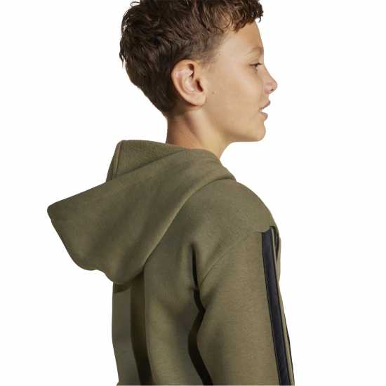 Adidas 3-Stripe Essentials Full-Zip Hoodie Juniors  Детски суитчъри и блузи с качулки