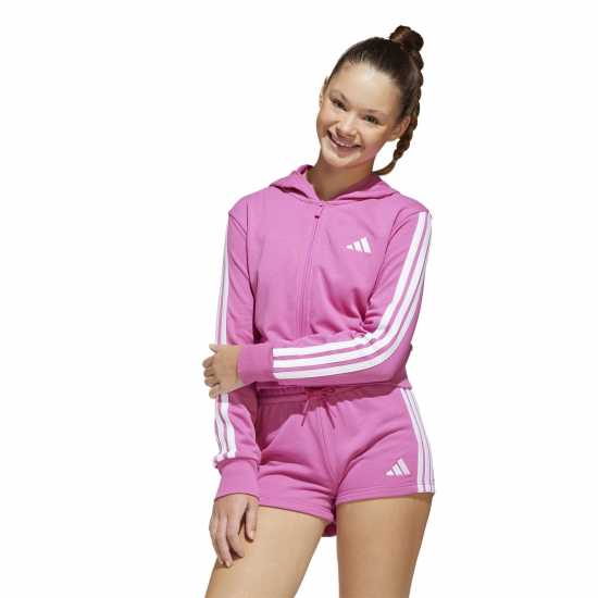 Детски суитчъри и блузи с качулки Adidas 3-Stripe Essentials Full-Zip Hoodie Juniors Adidas 3-Stripe Essentials Full-Zip Hoodie Juniors Детски суитчъри и блузи с качулки