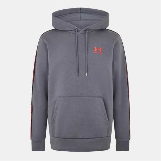 Under Armour Icon Fleece Taping Hoodie Mens Кастлрок/Червен 