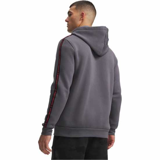 Under Armour Icon Fleece Taping Hoodie Mens Кастлрок/Червен 