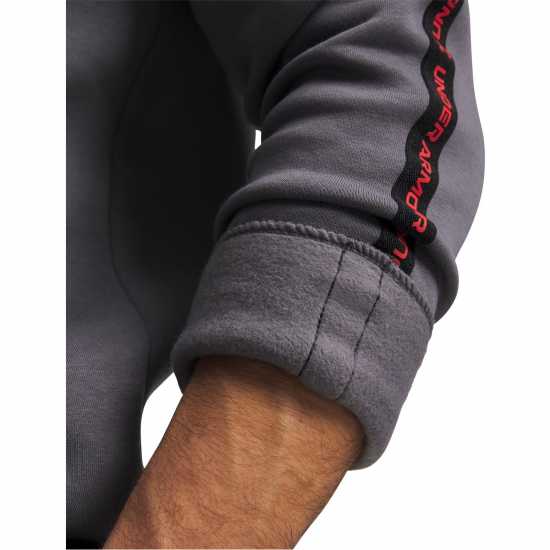 Under Armour Icon Fleece Taping Hoodie Mens Кастлрок/Червен 