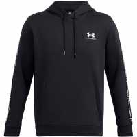 Under Armour Icon Fleece Taping Hoodie Mens Черно Мъжки суитчъри и блузи с качулки