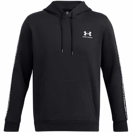 Under Armour Icon Fleece Taping Hoodie Mens Черно Мъжки суитчъри и блузи с качулки