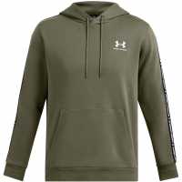 Under Armour Icon Fleece Taping Hoodie Mens Marine OD Green Мъжки суитчъри и блузи с качулки