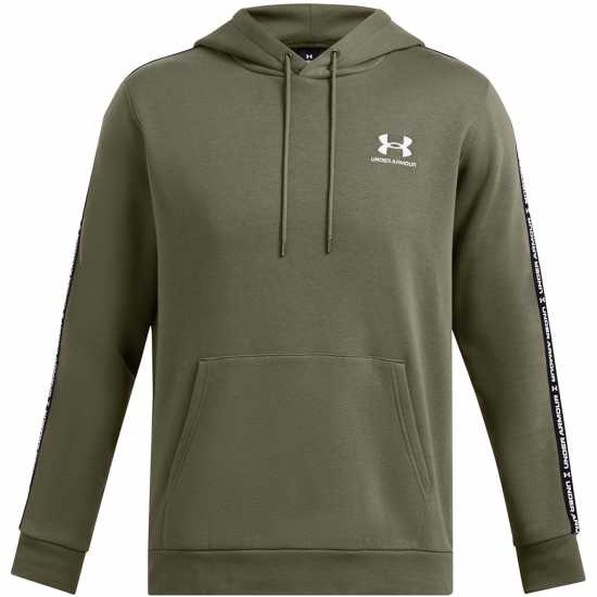 Under Armour Icon Fleece Taping Hoodie Mens Marine OD Green Мъжки суитчъри и блузи с качулки