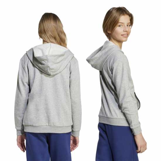 Adidas Clgt Ft Hdie Jn61 Grey/Black Детски суитчъри и блузи с качулки