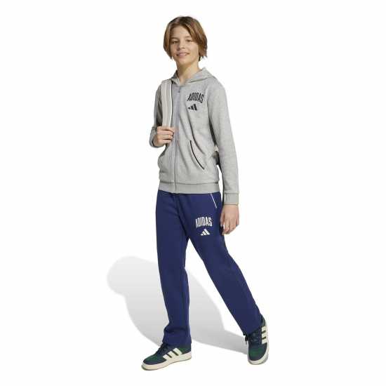 Adidas Clgt Ft Hdie Jn61 Grey/Black Детски суитчъри и блузи с качулки