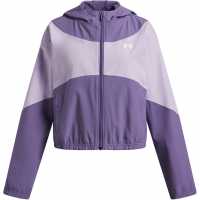 Under Armour Kids' Woven Pull Over Hoodie Purple/White Under Armour Kids' Woven Pull Over Hoodie Purple/White