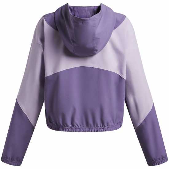 Under Armour Kids' Woven Pull Over Hoodie Purple/White Under Armour Kids' Woven Pull Over Hoodie Purple/White