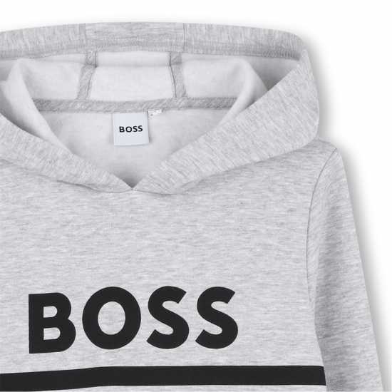 Hugo Boss Boss Kids' Pull Over Hoodie Сиво 