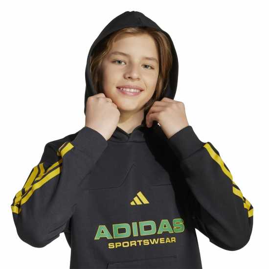 Adidas House Of Tiro Fleece Hoodie Juniors Black Детски суитчъри и блузи с качулки
