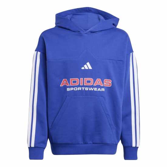 Adidas House Of Tiro Fleece Hoodie Juniors Blue Детски суитчъри и блузи с качулки