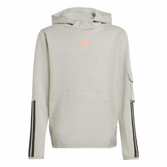 Adidas Utility Fleece Hoodie Juniors Сиво/Корал Adidas Utility Fleece Hoodie Juniors Сиво/Корал