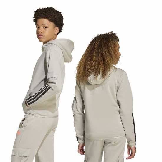 Adidas Utility Fleece Hoodie Juniors Сиво/Корал Adidas Utility Fleece Hoodie Juniors Сиво/Корал