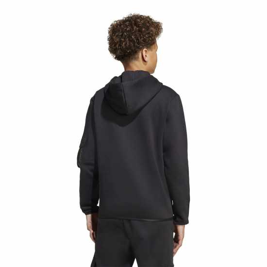 Adidas Utility Fleece Hoodie Juniors Black Детски суитчъри и блузи с качулки