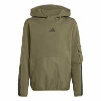 Adidas Utility Fleece Hoodie Juniors Khaki Детски суитчъри и блузи с качулки