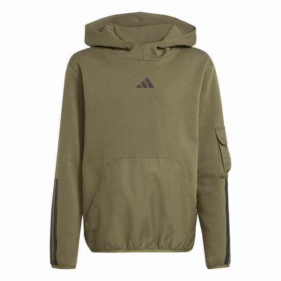 Adidas Utility Fleece Hoodie Juniors Khaki Детски суитчъри и блузи с качулки