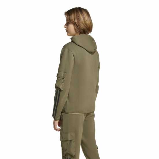 Adidas Utility Fleece Hoodie Juniors Khaki Детски суитчъри и блузи с качулки