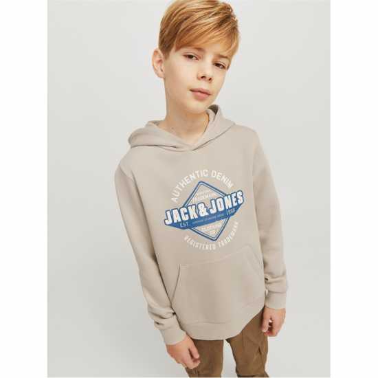 Jack And Jones Kids' Logo Hoodie Лунна лъчина Jack And Jones Kids' Logo Hoodie Лунна лъчина