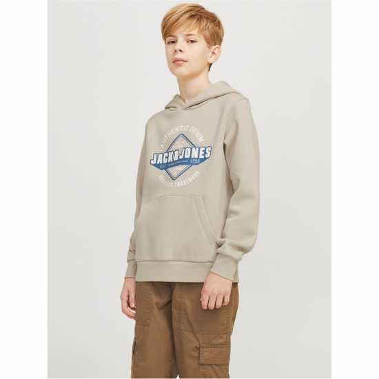 Jack And Jones Kids' Logo Hoodie Лунна лъчина Jack And Jones Kids' Logo Hoodie Лунна лъчина