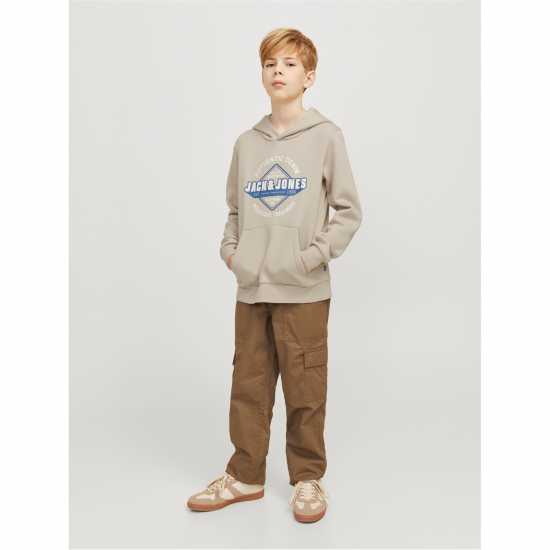 Jack And Jones Kids' Logo Hoodie Лунна лъчина Jack And Jones Kids' Logo Hoodie Лунна лъчина