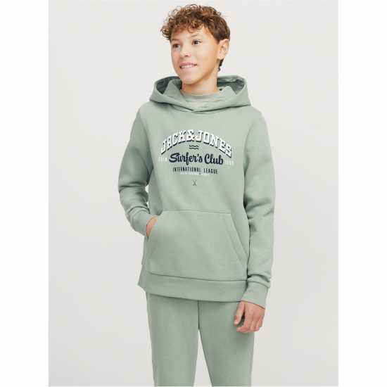 Jack And Jones Logo Hoodie Ледено зелено 
