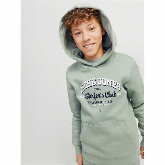 Jack And Jones Logo Hoodie Ледено зелено 