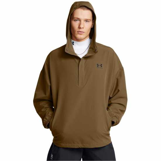 Under Armour Мъжки Суитшърт Armour Ua Vibe Stormshell Hood Hoody Mens Brown Under Armour Мъжки Суитшърт Armour Ua Vibe Stormshell Hood Hoody Mens Brown
