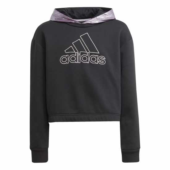 Adidas Winter Glam Fleece Loose Crop Hoodie Junior Girls  Детски суитчъри и блузи с качулки