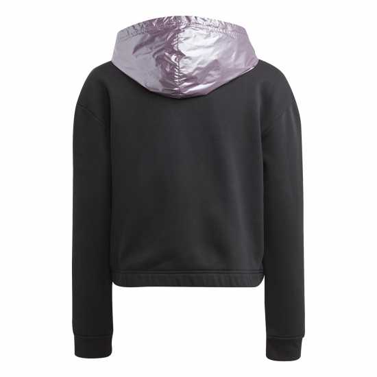 Adidas Winter Glam Fleece Loose Crop Hoodie Junior Girls  - Детски суитчъри и блузи с качулки