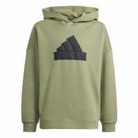 Adidas U Fi Logo Hd Hoody Unisex Kids Green/Black Adidas U Fi Logo Hd Hoody Unisex Kids Green/Black