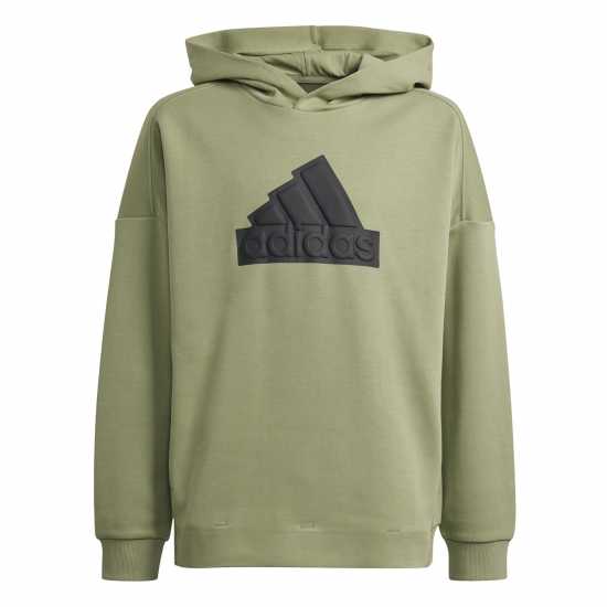 Adidas U Fi Logo Hd Hoody Unisex Kids Green/Black Adidas U Fi Logo Hd Hoody Unisex Kids Green/Black