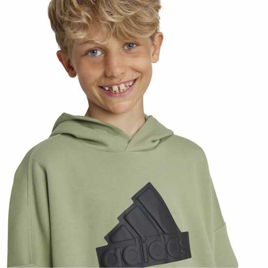 Adidas U Fi Logo Hd Hoody Unisex Kids Green/Black Adidas U Fi Logo Hd Hoody Unisex Kids Green/Black