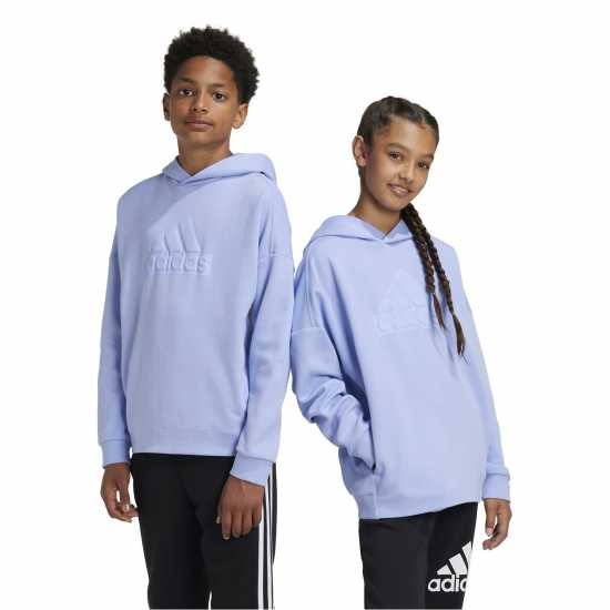 Adidas U Fi Logo Hd Hoody Unisex Kids Blue Spark Adidas U Fi Logo Hd Hoody Unisex Kids Blue Spark