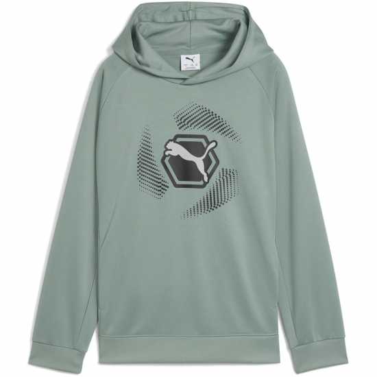 Puma Unisex Kids' Overhead Hoodie Green Moon 