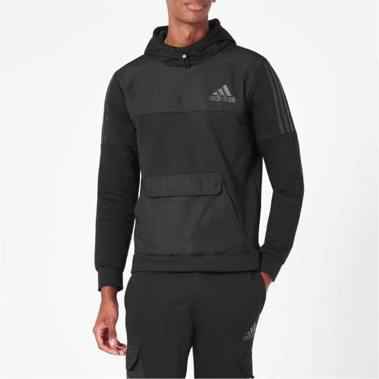 Adidas Utility Hoodie Mens Черно Мъжки суитчъри и блузи с качулки
