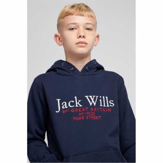 Jack Wills Kids Batsford Script Logo Hoodie