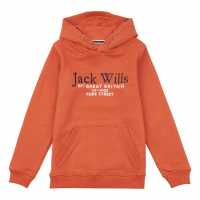 Jack Wills Kids Batsford Script Logo Hoodie Summer Fig Детски суитчъри и блузи с качулки