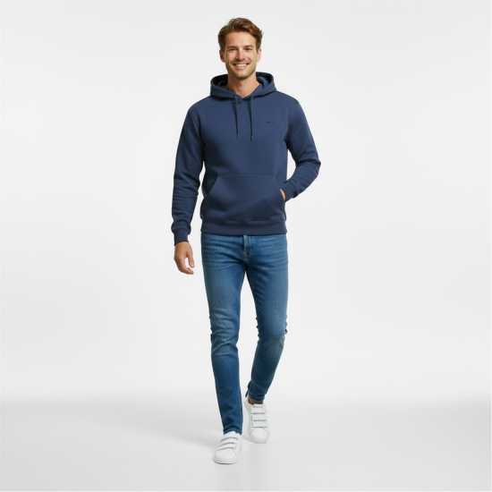Slazenger Fleece Hoodie Mens Steel Blue Мъжки суитчъри и блузи с качулки